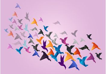 Paper Birds - vector gratuit #157711 