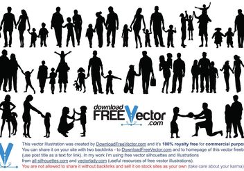 Free Vector of Family Silhouettes - Free vector #158051