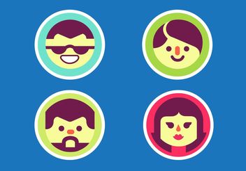 Faces Vector Pack - Free vector #158301