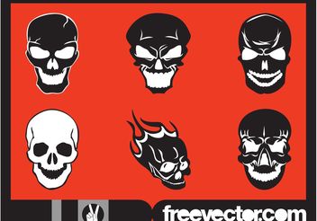 Skulls Set - vector #158691 gratis