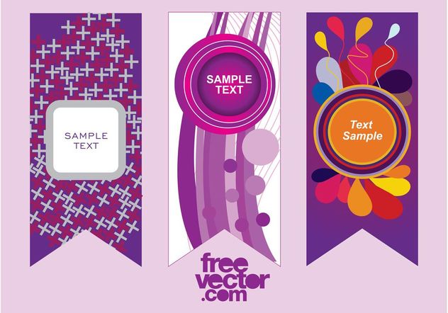 Purple Vector Banners - vector #159101 gratis