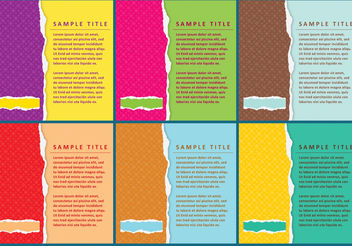 Ripped Paper Vector Templates - vector gratuit #159181 