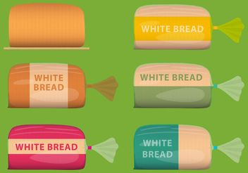 Vector White Bread Packages - vector gratuit #159461 