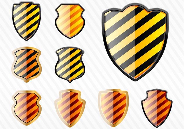 Striped Shields - Free vector #160221