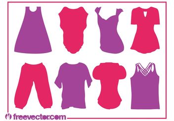 Clothes Silhouettes - Kostenloses vector #160731