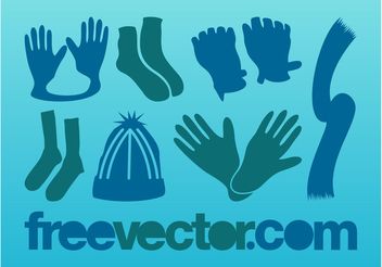 Winter Clothes Vectors - Free vector #160771