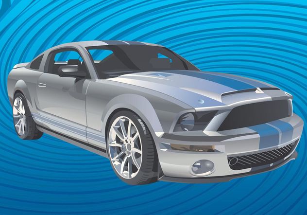 Mustang Car Vector - vector gratuit #161351 