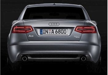Silver Audi A6 3.0T Back - Free vector #161461