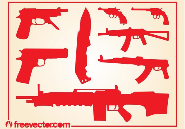 Weapons Vectors - бесплатный vector #162461