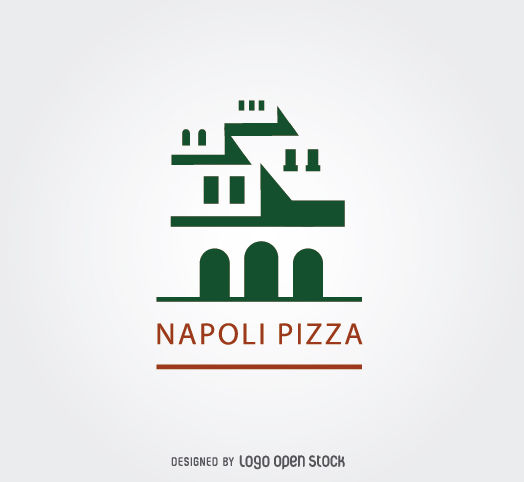 Descargar Vector Ancient Napoli Building Pizza Logo Gratis ...