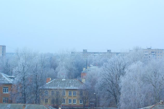 Houses and trees in winter town, Podolsk - image #182571 gratis