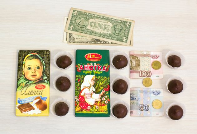 Russian bars of chocolate and candies - image gratuit #182591 