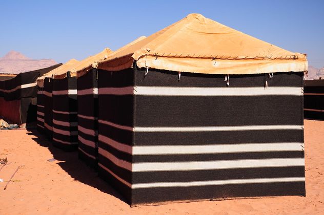 Black tents in desert - Free image #182871
