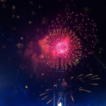New Year fireworks in sky, Barcelona - image gratuit #183931 