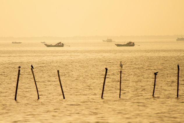 Boats far on a sea - Free image #184651