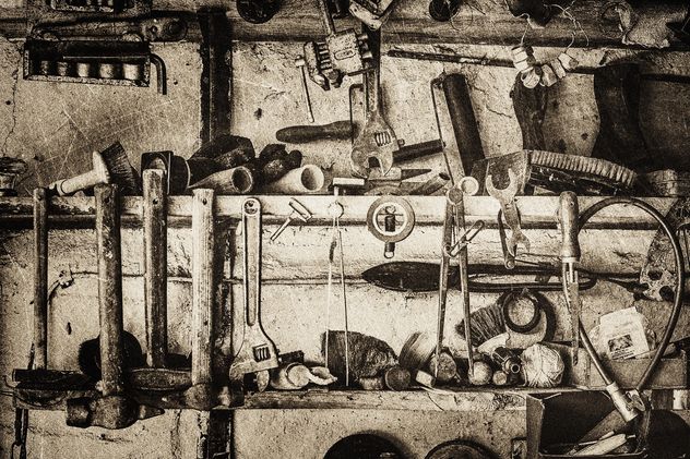 Old tools in garage - Free image #186281