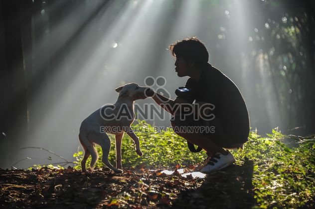man with dog - Kostenloses image #186461