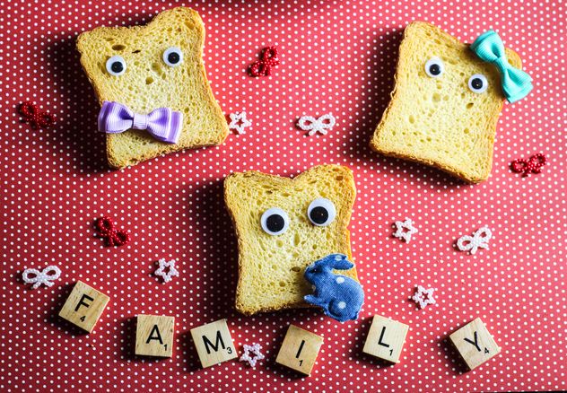 Funny toasts and word family of small cubes - Free image #187371