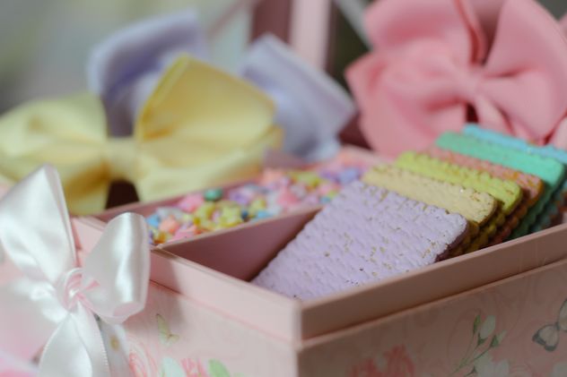 pastel Cookies decorated with ribbons - бесплатный image #187631