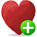 Red Heart Add - icon #193121 gratis