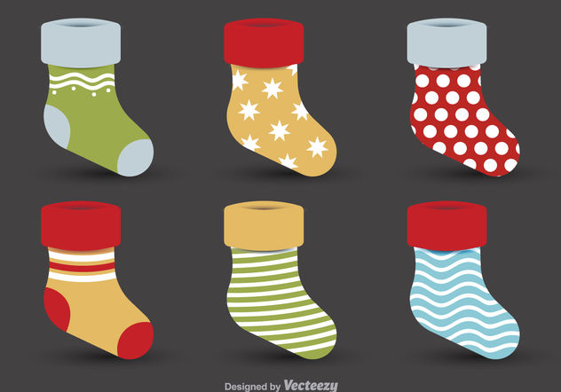Christmas decorative stockings - Free vector #199141