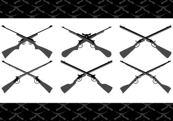 Crossed Gun Vectors - бесплатный vector #199321