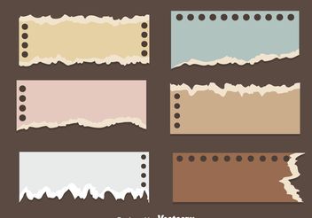 Ripped Note Paper Vectors - Free vector #199891