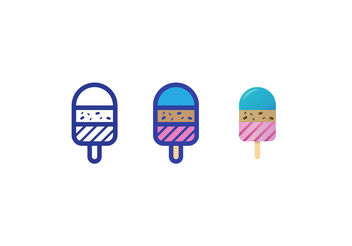 Ice Cream Stick Vectors - бесплатный vector #200021