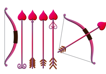 Cupid's Bow Vector Set - vector gratuit #200871 