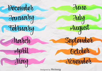 Months of the year banners - Kostenloses vector #201181