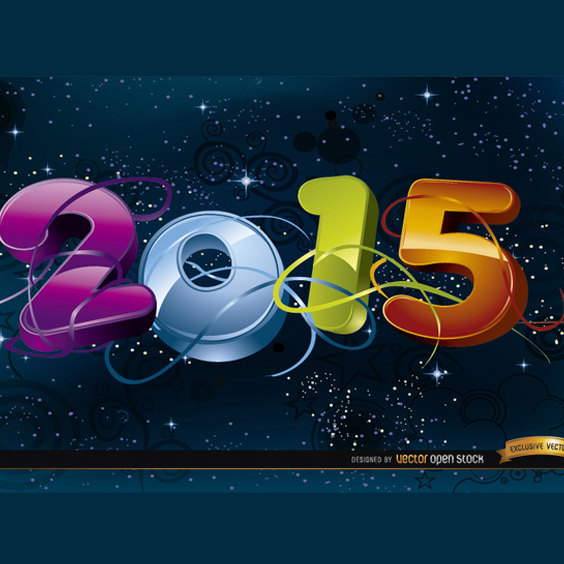 2015 Space Background Vector - бесплатный vector #202111