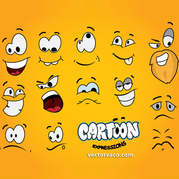 Free Vector Cartoon Expressions - Kostenloses vector #202611