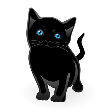 Free Vector Black Cat - vector gratuit #202691 