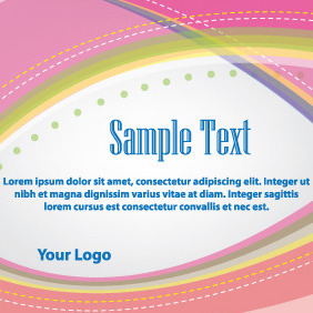Pink Abstract Lines Card Design - бесплатный vector #203771