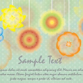 Watercolor Flowers Card Design - vector #204541 gratis