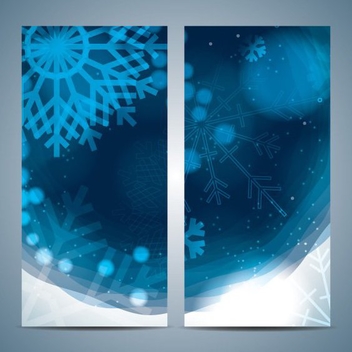 Snowflake Banners - vector gratuit #205261 