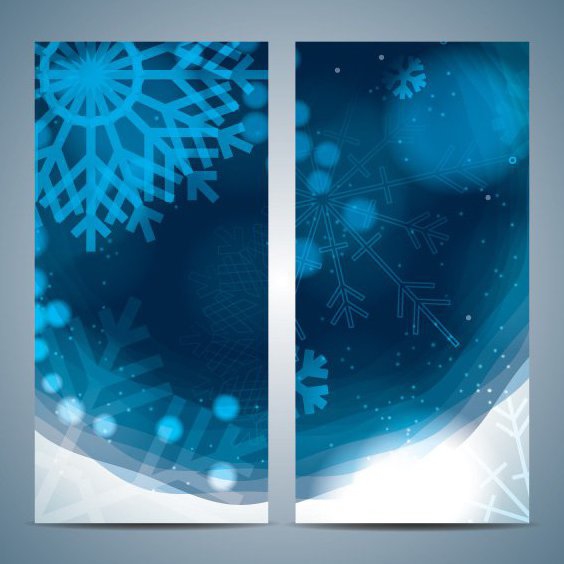 Snowflake Banners - vector #205261 gratis