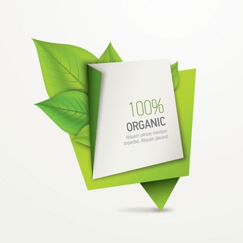 Organic Paper Banner - vector gratuit #205321 