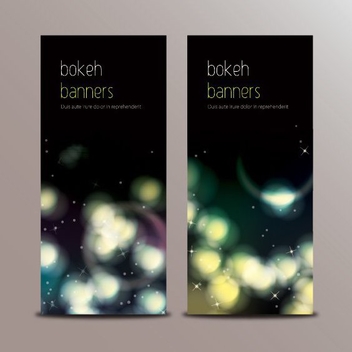 Bokeh Banners - бесплатный vector #205641
