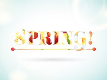 Colorful Spring Typography - vector gratuit #205661 