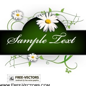 Flowers Banner Vector Graphics - Free vector #206431