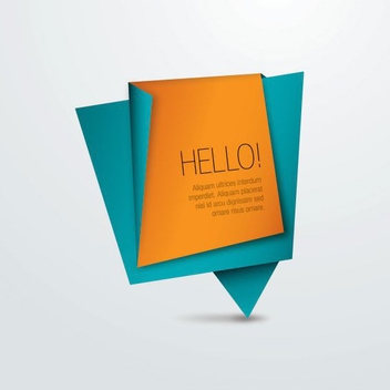 Origami Paper Message - vector gratuit #207561 