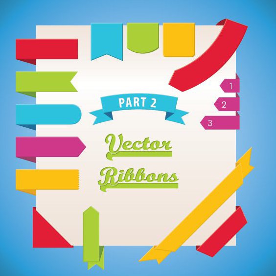 Vector Ribbons Part 2 - vector gratuit #208301 