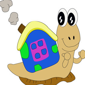 Snail Cartoon Character- Free Vector. - Free vector #208631