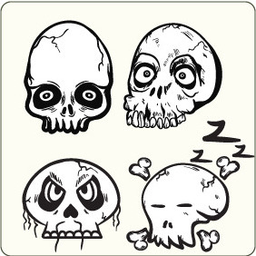 Emo Skulls 5 - vector gratuit #209141 