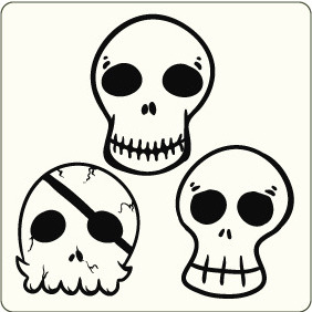 Emo Skulls 1 - vector gratuit #209151 