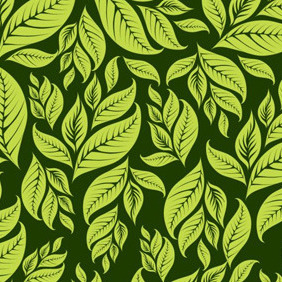 Dark Green Floral Background - Free vector #209191