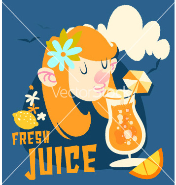 Free cartoon summer drink design vector - Kostenloses vector #209301