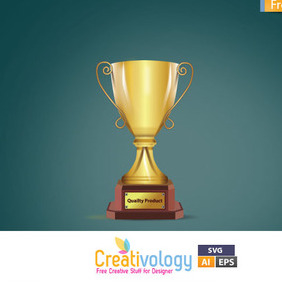Free Vector Gold Trophy - Free vector #209371