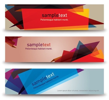 Abstract Banners - vector gratuit #212991 